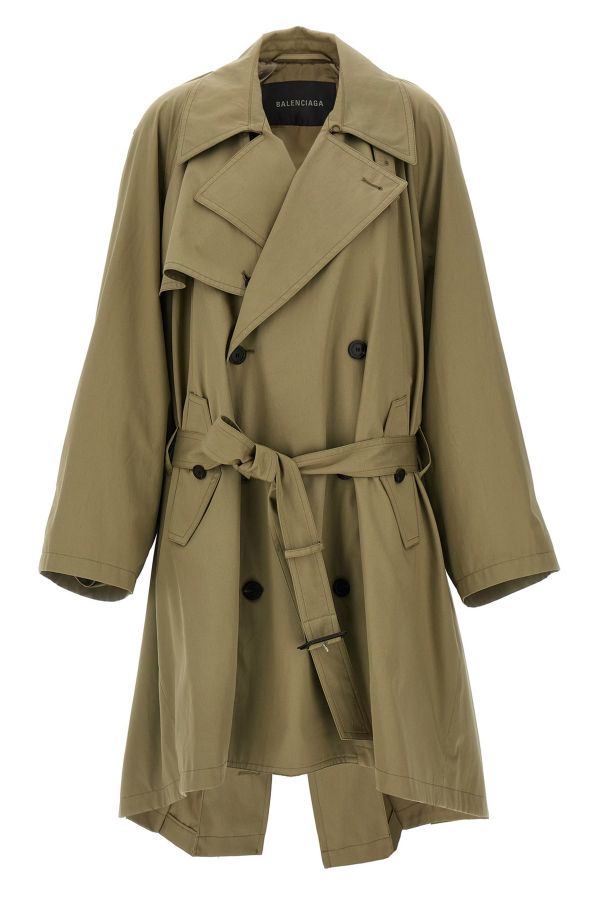  Balenciaga 'draped Neck' Trench Coat 