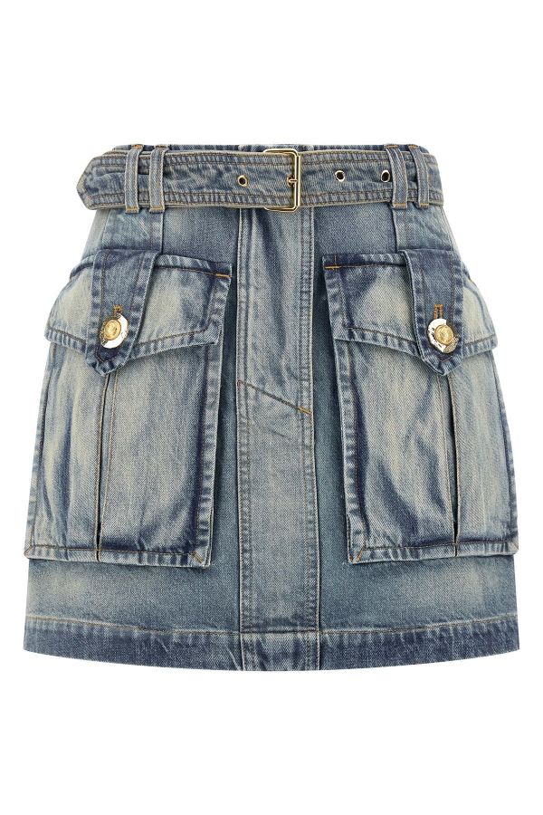  Balmain Cargo Pocket Skirt 