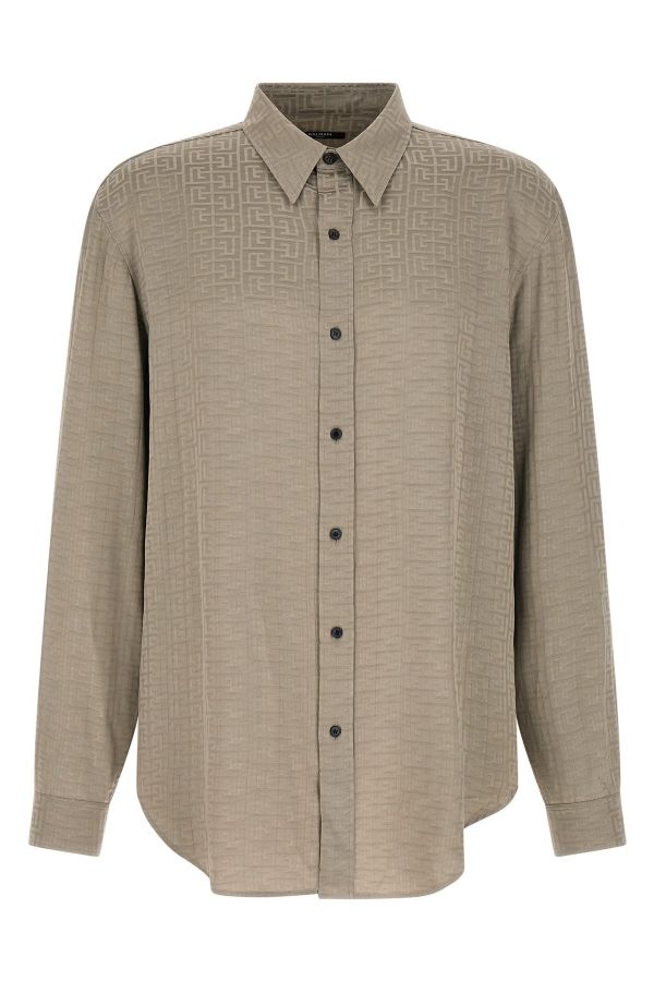  Balmain Jacquard Monogram Shirt 
