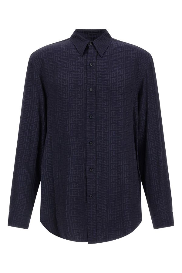  Balmain Jacquard Monogram Shirt 