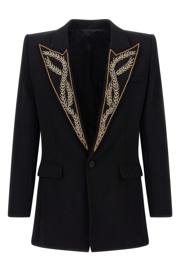  Balmain Leaf Embroidery Blazer 