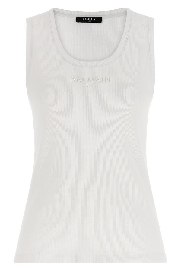  Balmain Logo Embroidery Tank Top 