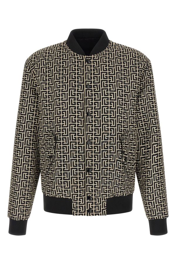  Balmain 'monogram' Reversible Bomber Jacket 