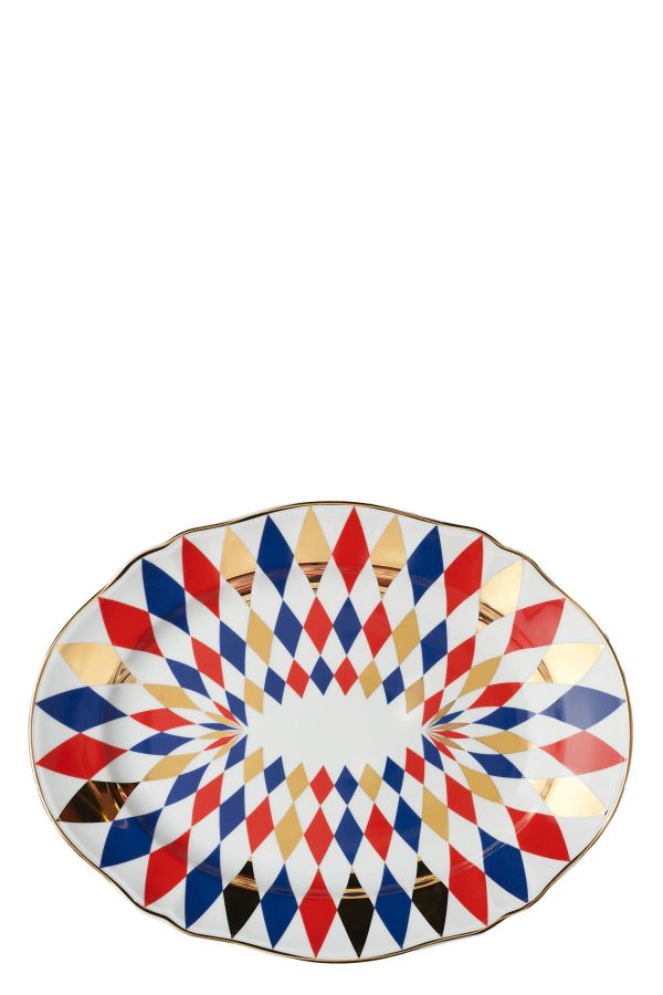  Bitossi 'quadri' Tray ⌀ 34 Cm 