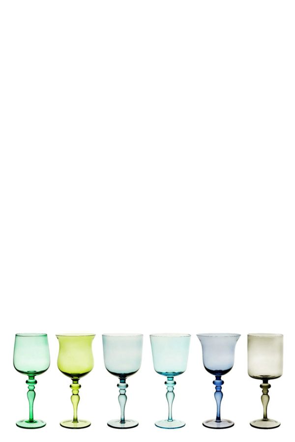  Bitossi Set Of 6 Goblets Assorted Shapes 