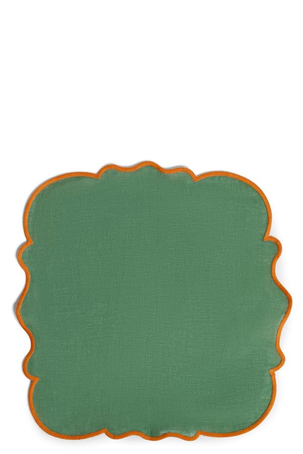  Bitossi Set Of 2 Napkins With Scalloped Edge 