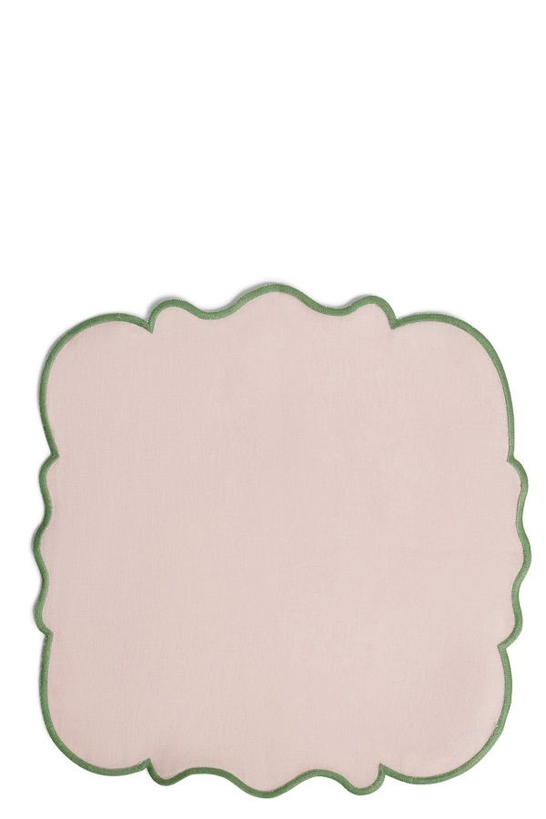  Bitossi Set Of 2 Napkins With Scalloped Edge 