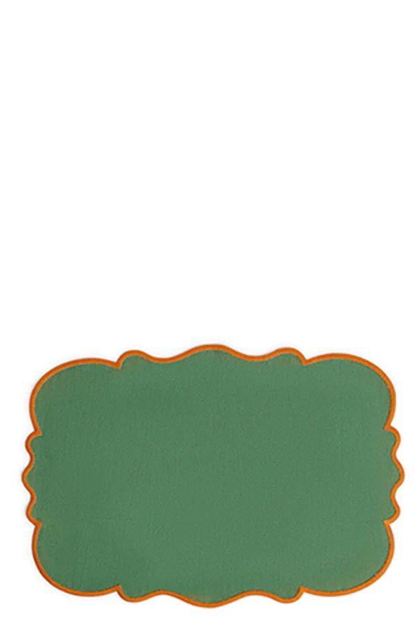  Bitossi Set Of 2 Placemats With Scalloped Edge 