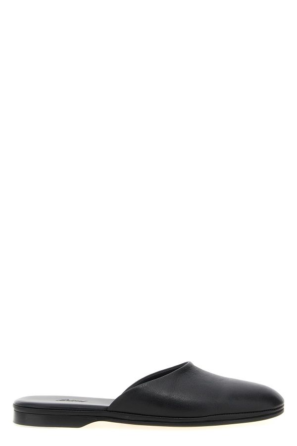 Brioni Leather Sabots 