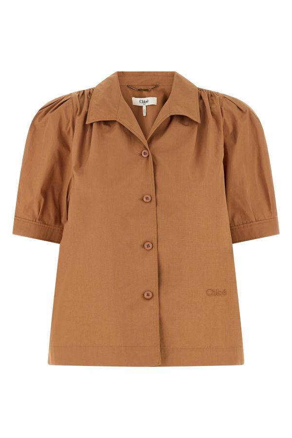  Chloé Logo Embroidery Shirt 