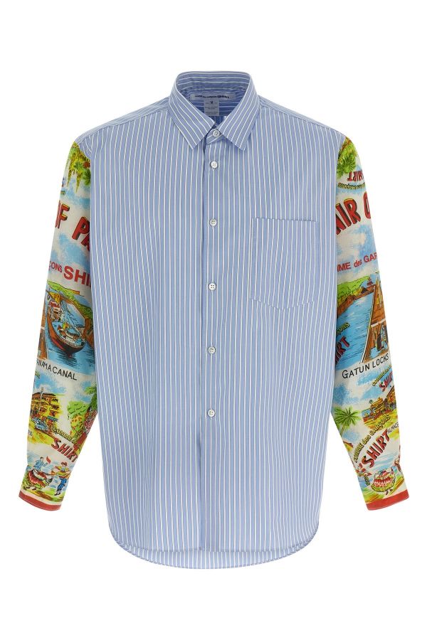  Comme Des Garçons Shirt Patterned Sleeve Shirt 