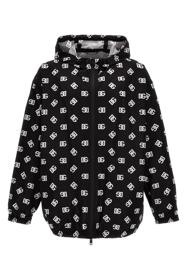  Dolce & Gabbana Logo Print Hooded Jacket 