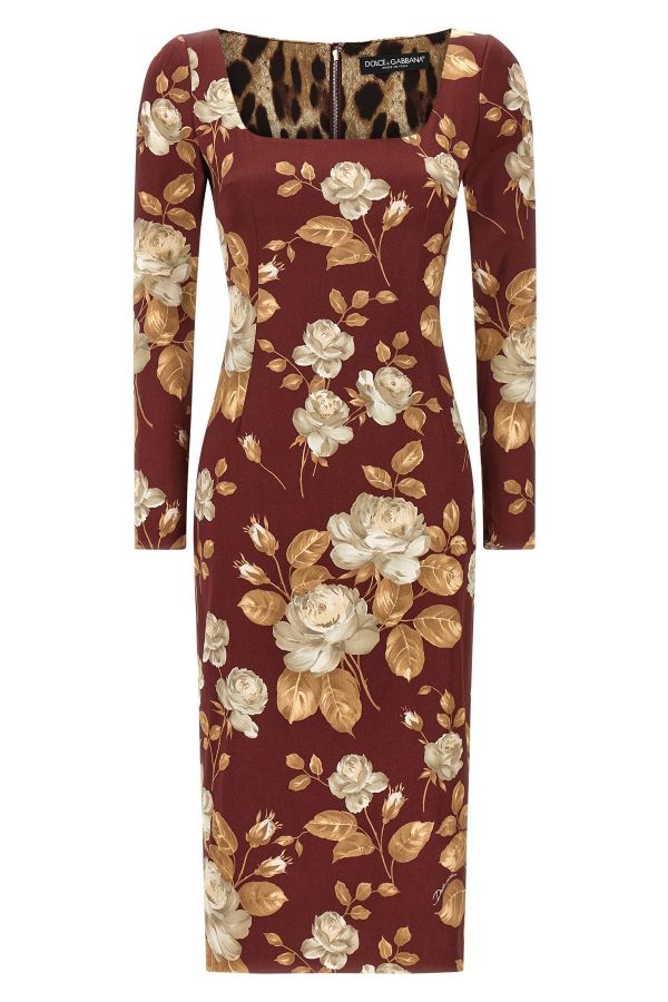  Dolce & Gabbana  Rose Print Dress 