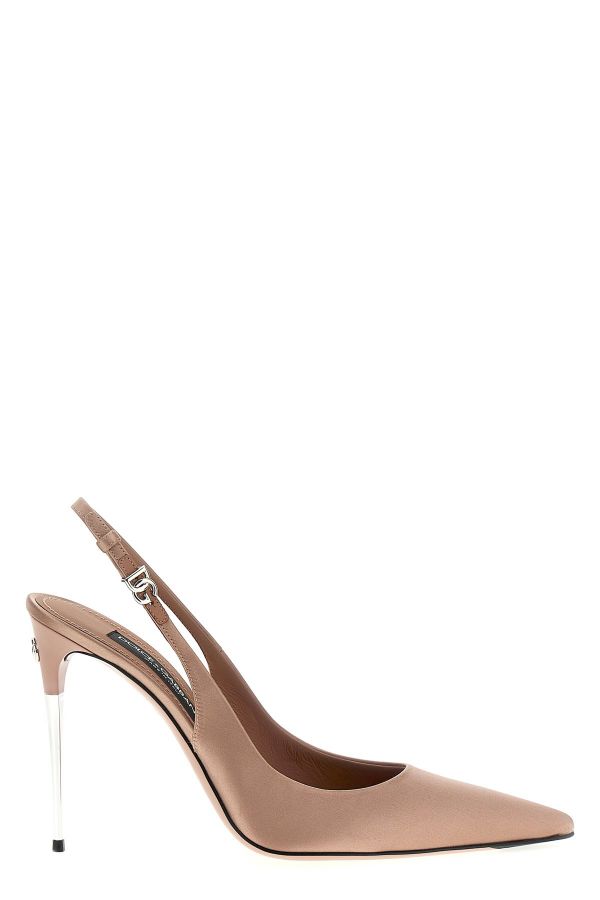  Dolce & Gabbana Satin Slingbacks 