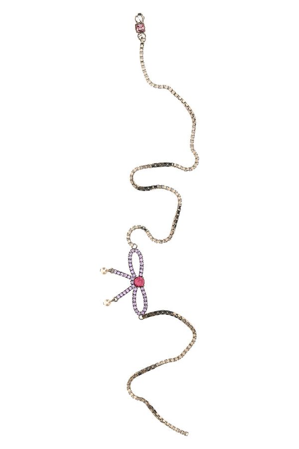  Dsquared2 Bow Crystal Long Earrings 