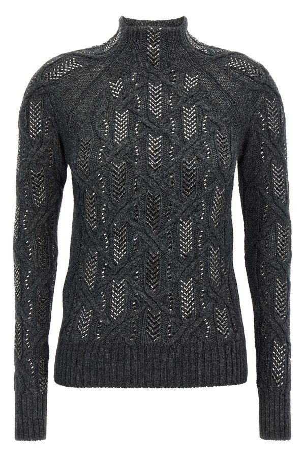  Ermanno Scervino Crystal Braid Sweater 
