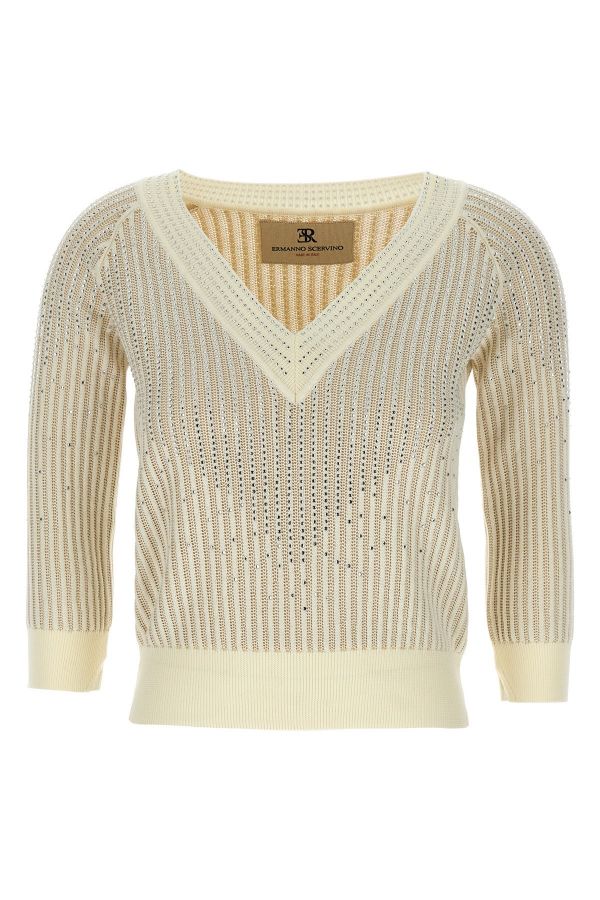  Ermanno Scervino Rhinestone Sweater 