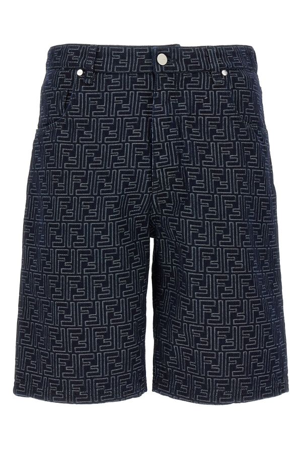  Fendi Bermuda Jeans Jacquard Ff 
