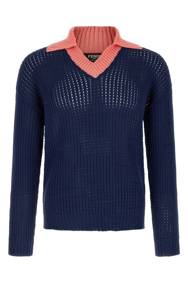  Fendi Cablé Braided Sweater 