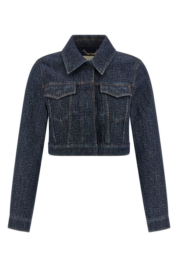  Fendi Ff Denim Bolero Jacket 