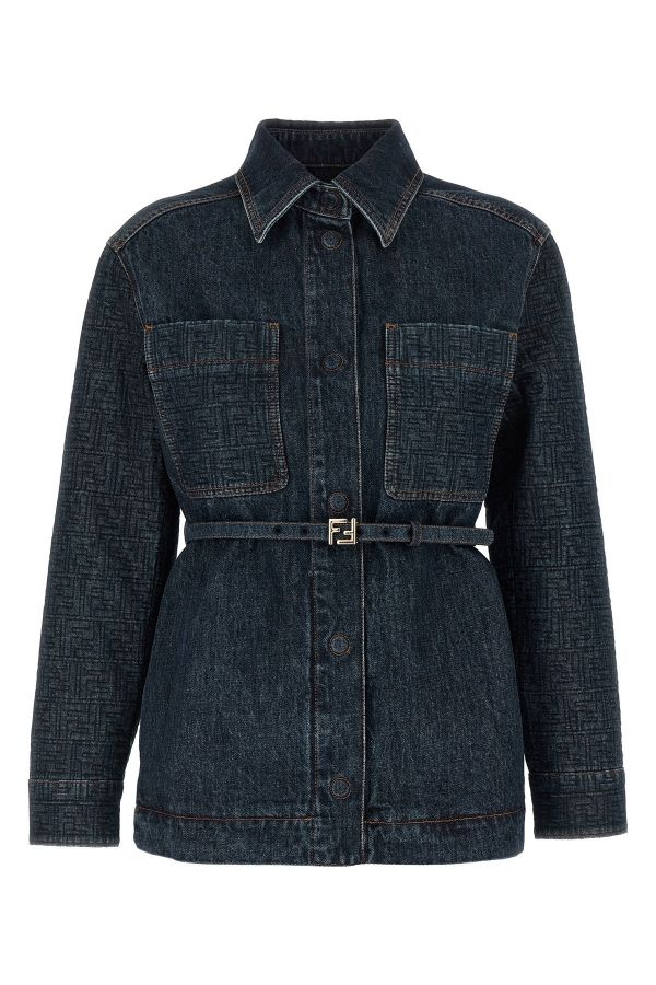  Fendi 'ff' Denim Jacket 