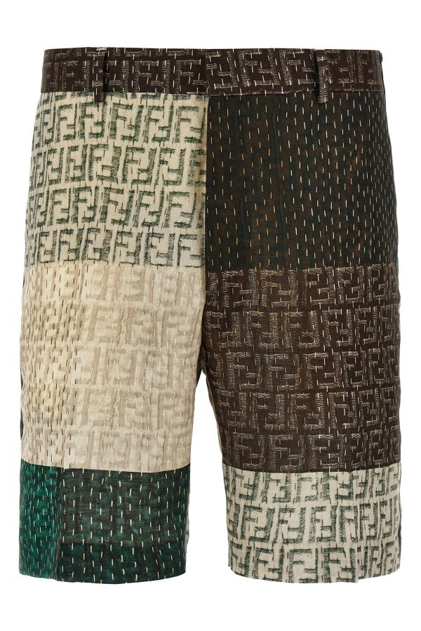  Fendi Patchwork Bermuda Shorts 