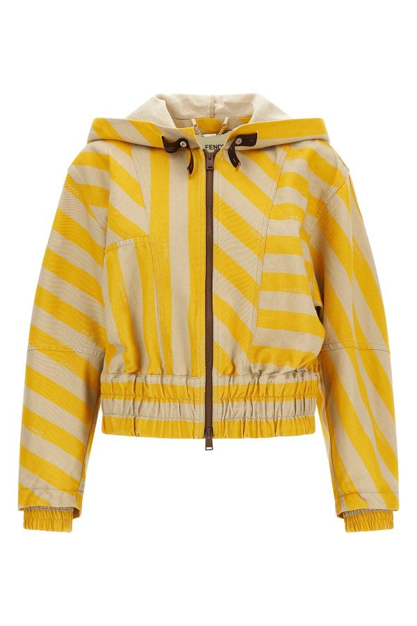  Fendi Pequin Striped Jacket 