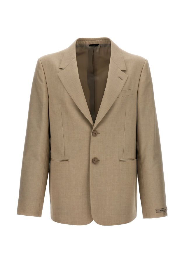  Fendi Single-breasted Wool Blazer 