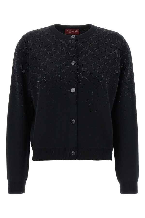  Gucci 'gg' Crystal Cardigan 