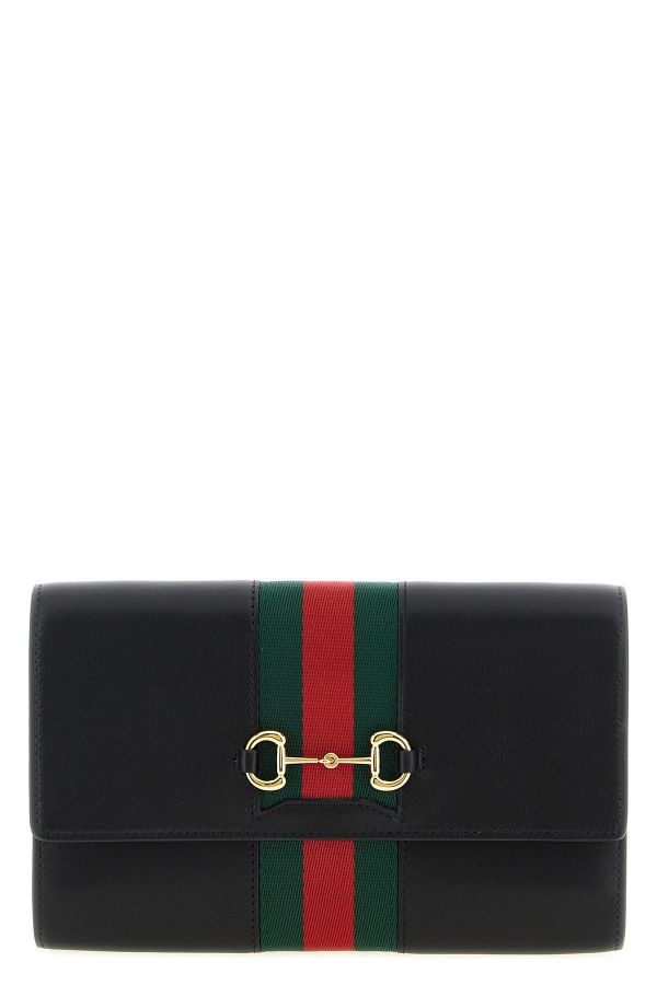  Gucci 'gucci Horsebit Web' Wallet On Chain 