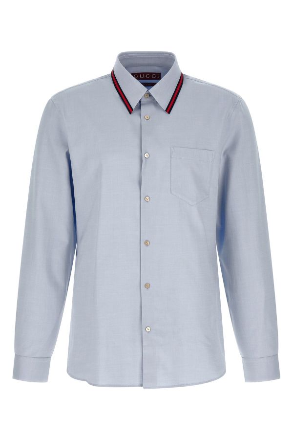  Gucci 'web' Collar Shirt 