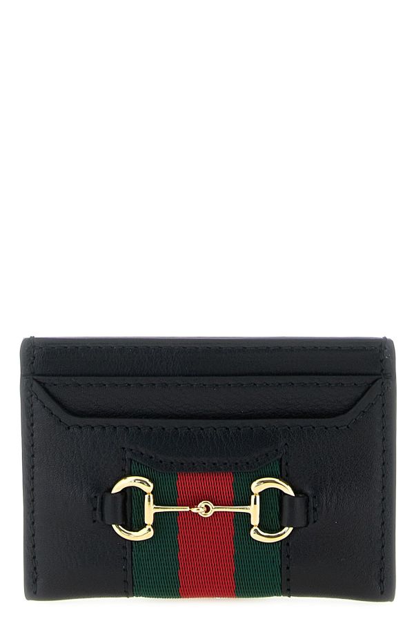  Gucci 'web Horsebit Gucci' Card Holder 