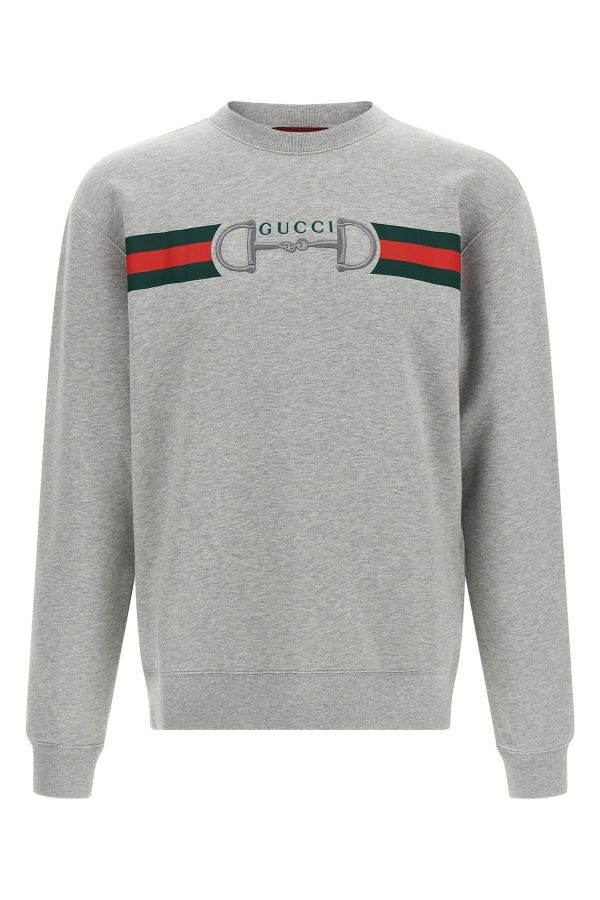  Gucci Web Ribbon And Horsebit Sweatshirt 