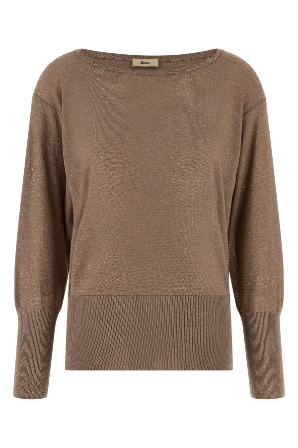  Herno Lamé And Sequin Yarn Sweater 