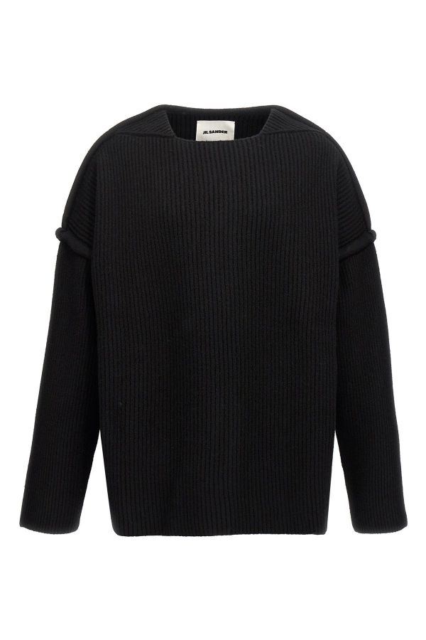  Jil Sander Geometric Neckline Sweater 