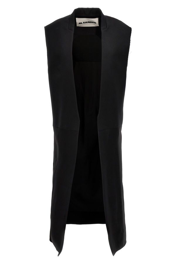  Jil Sander Two-material Long Vest 