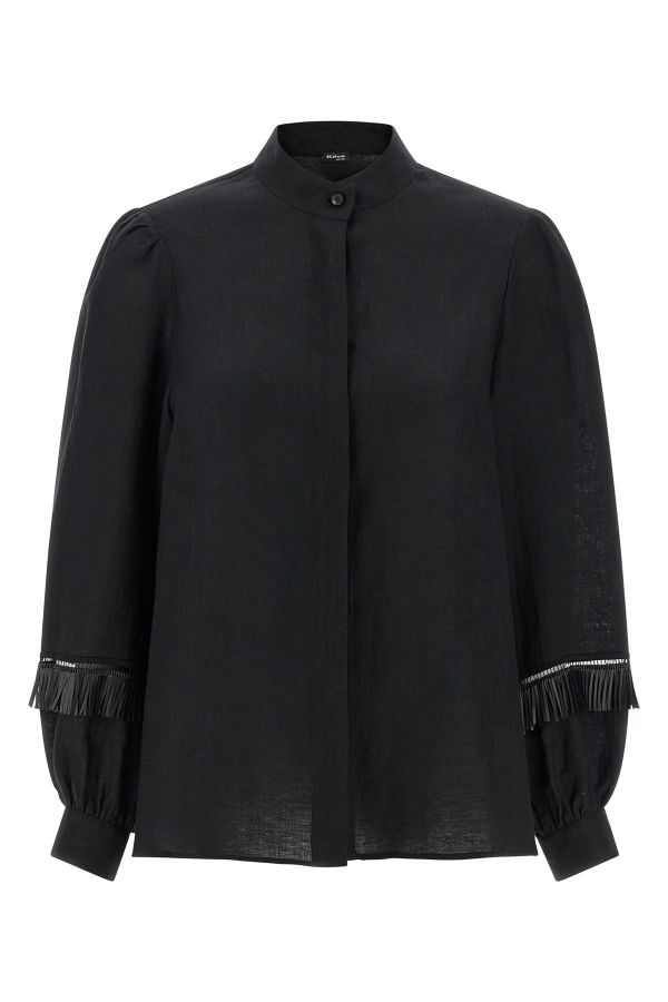  Kiton Fringed Shirt 