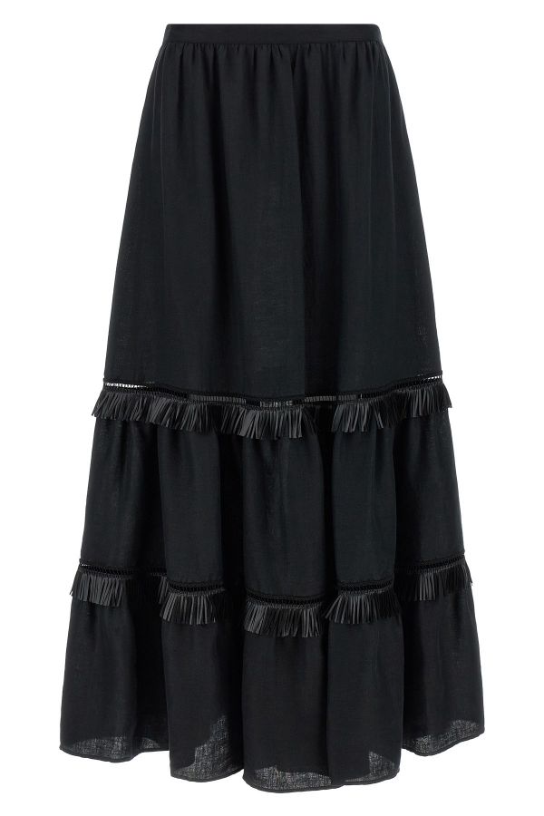  Kiton Fringed Skirt 