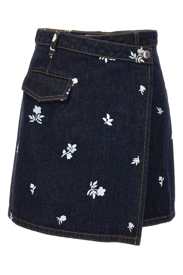  Lanvin All-over Embroidery Skirt 