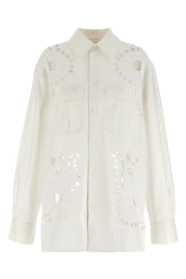  Marine Serre Cut-out Embroidery Shirt 