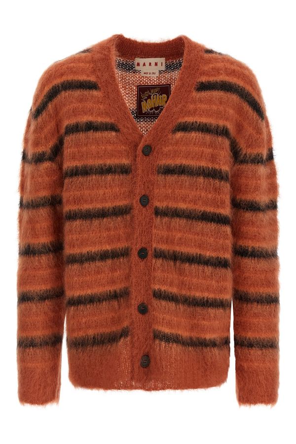  Marni Brushed Striped Cardigan 