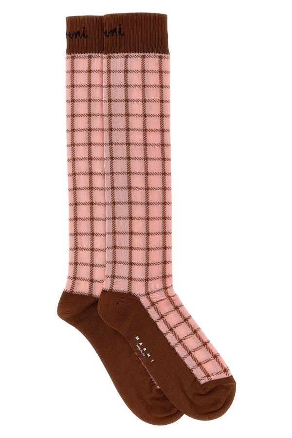  Marni Check Socks 