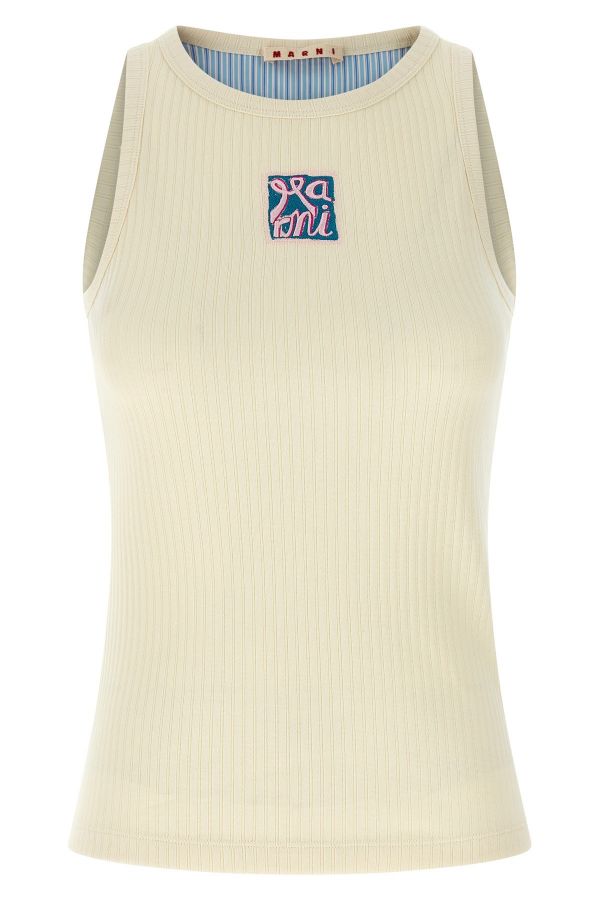  Marni Logo Patch Tank Top 