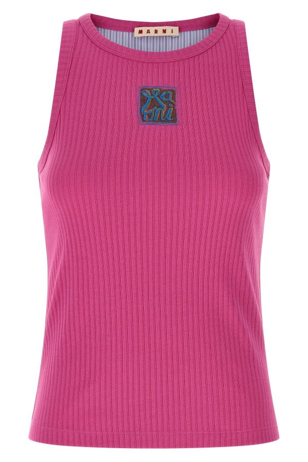  Marni Logo Patch Tank Top 