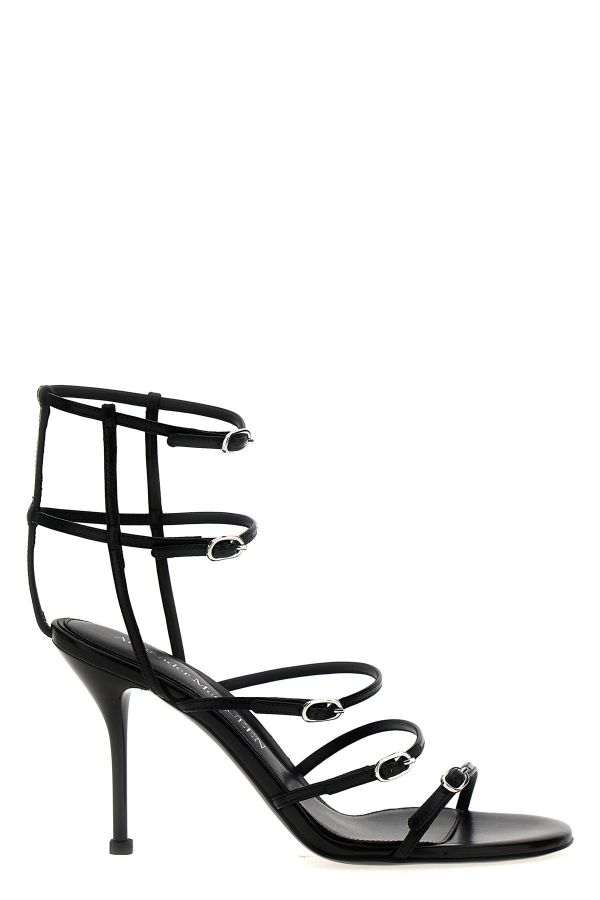  Mcqueen Strap Leather Sandals 