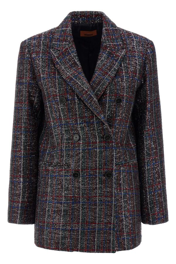  Missoni Sequin Tartan Blazer 