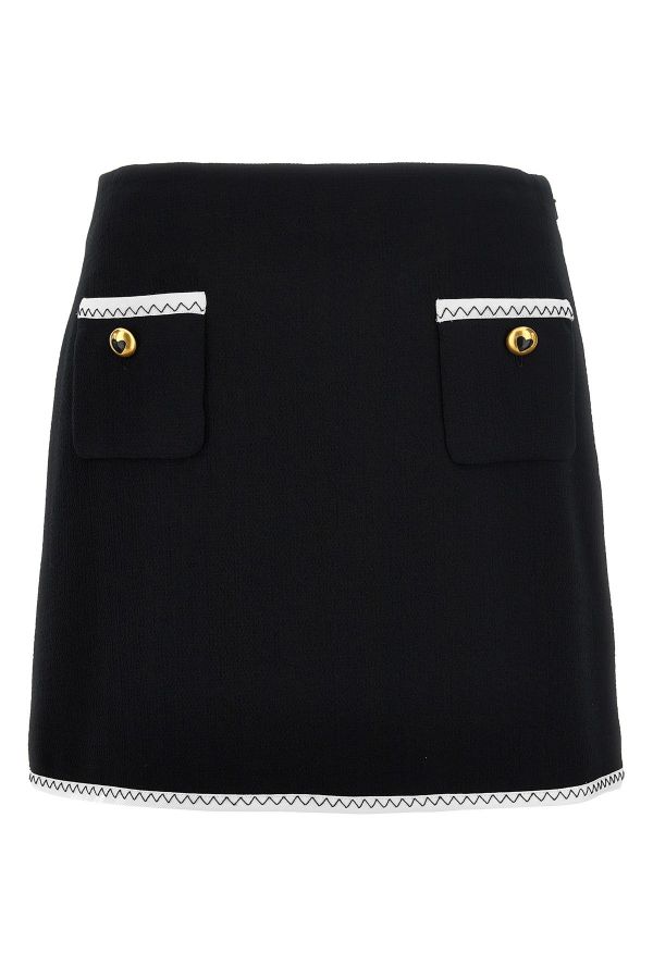  Moschino Heart Button Skirt 