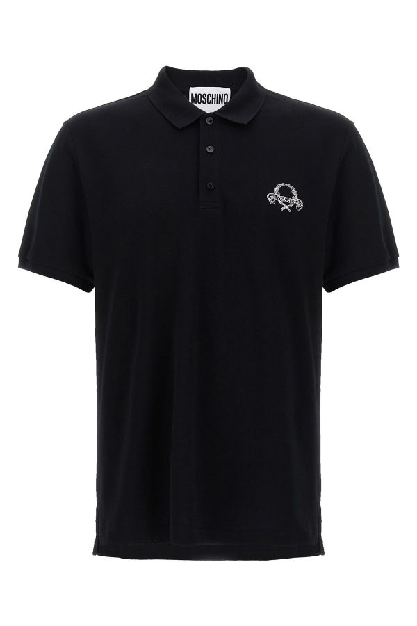  Moschino Logo Embroidery Polo Shirt 