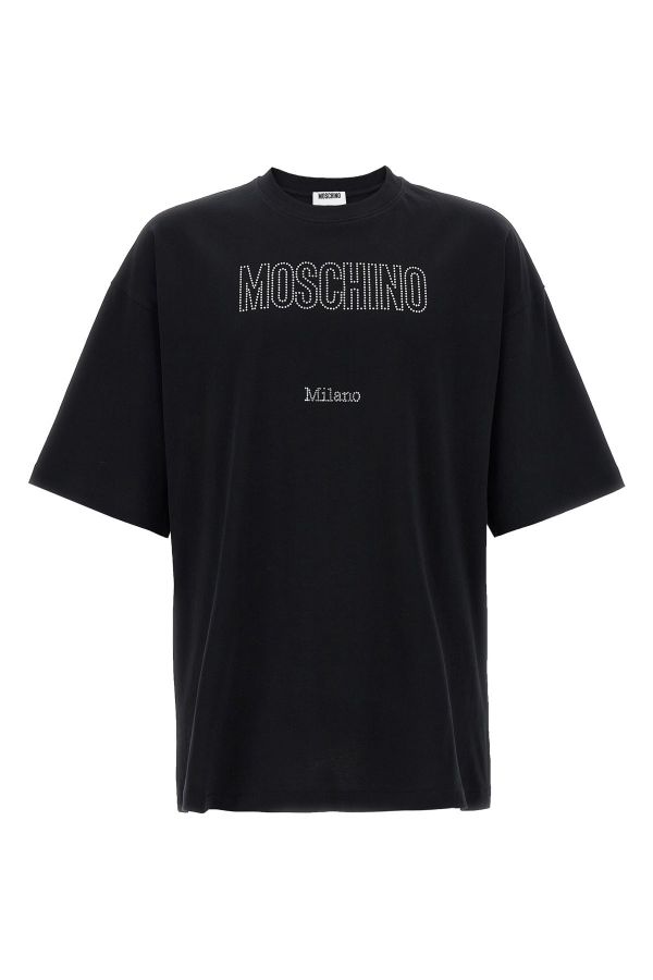  Moschino Rhinestone Logo T-shirt 