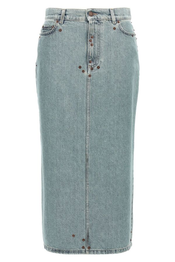  Moschino Rivets Denim Skirt 